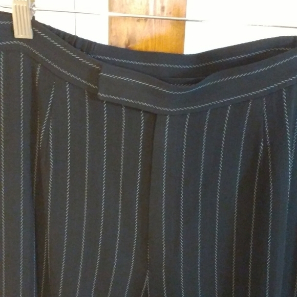 Dana Buchman Woman Annie Black Stripe 98% Wool Career Business Pants Size 14 - Picture 7 of 13